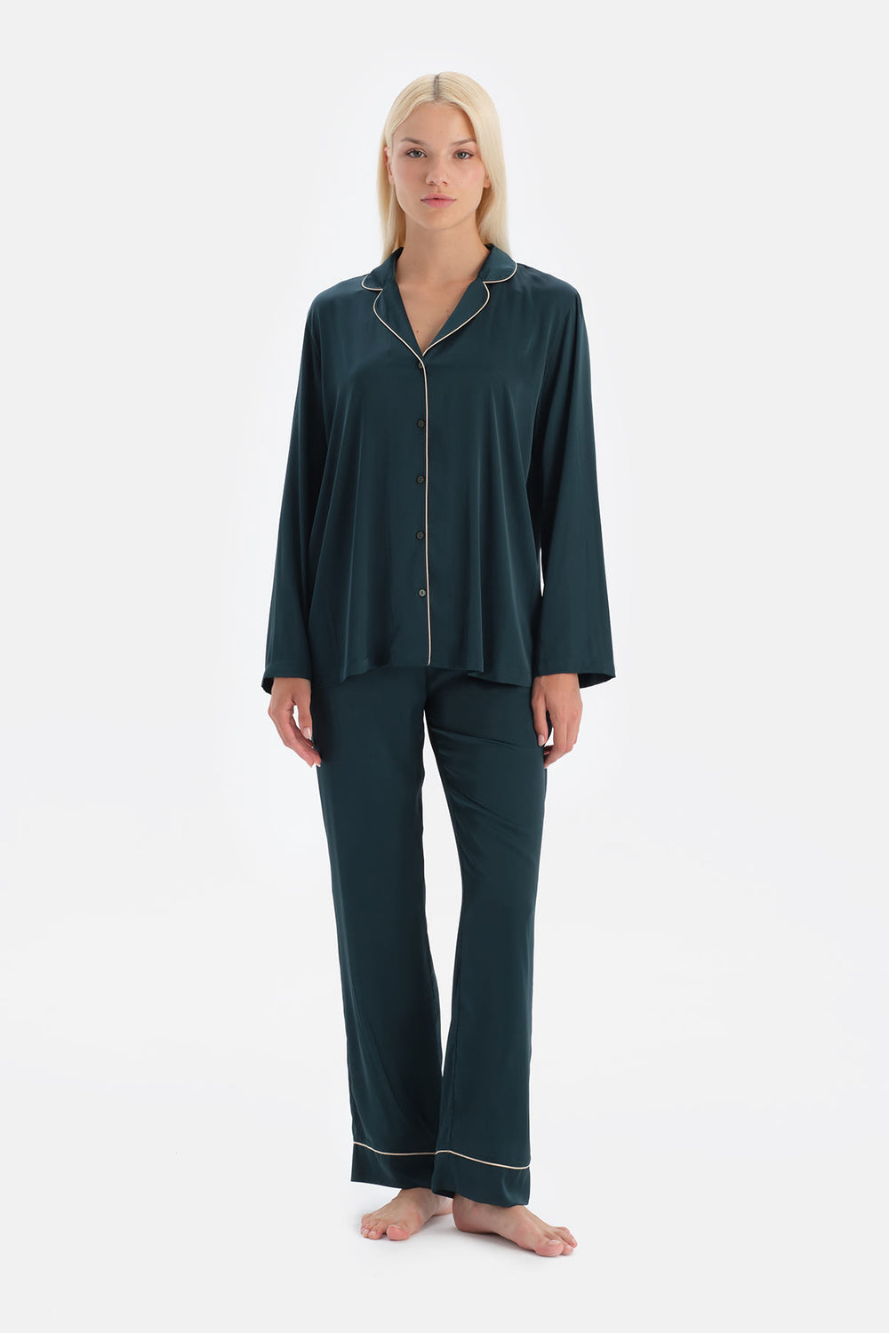 BİYE DETAYLI SATEN PANTOLON