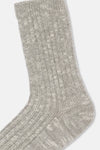 Açık Gri Kadın Pamuklu Kışlık Çorap