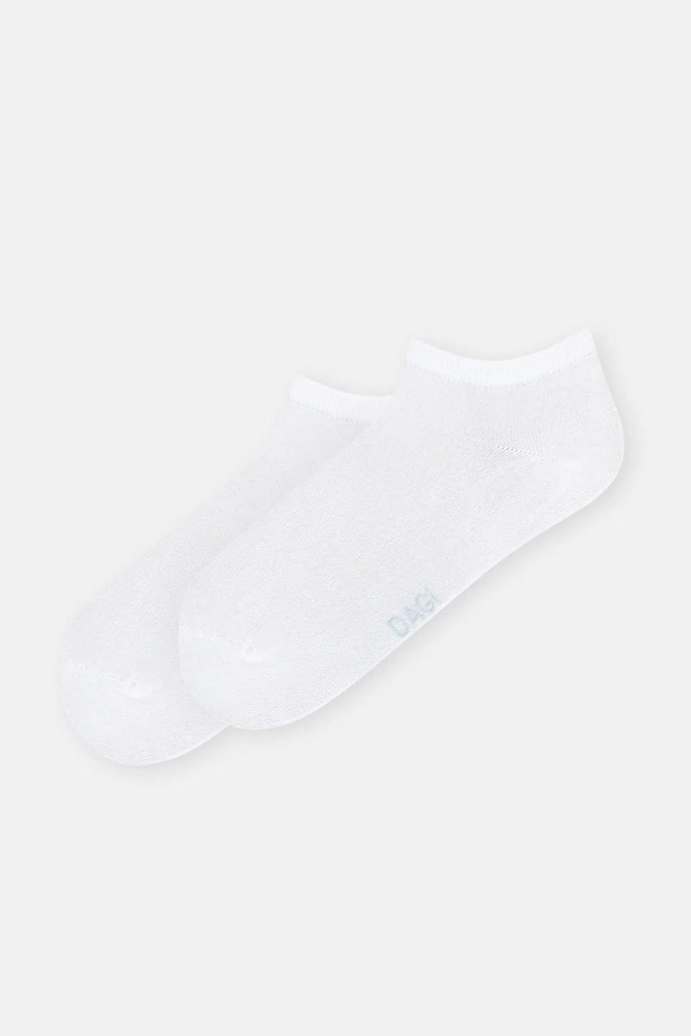 Beyaz-Mavi Kadın 2'li Bambu Basic Patik Çorap