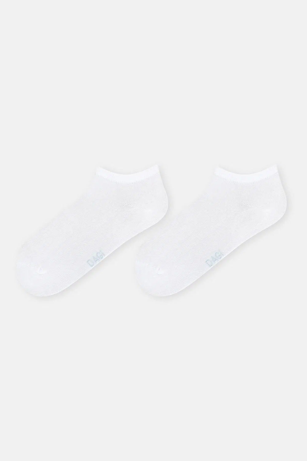 Beyaz-Mavi Kadın 2'li Bambu Basic Patik Çorap