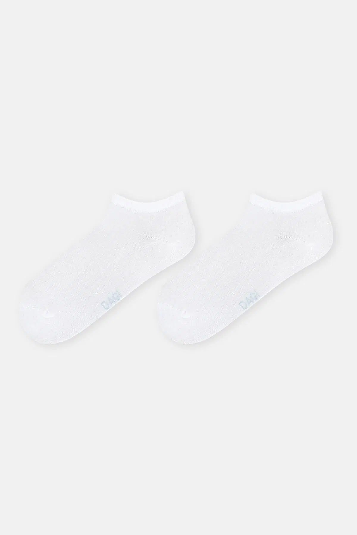 Beyaz-Mavi Kadın 2'li Bambu Basic Patik Çorap