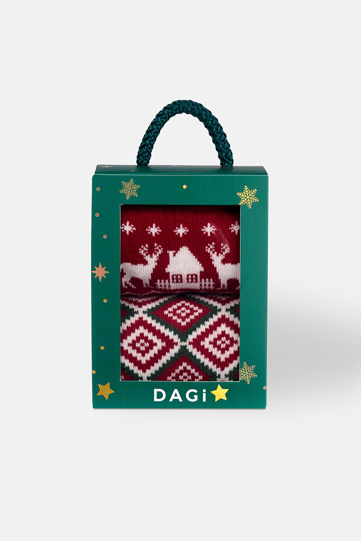 KADIN 2'Lİ KARE DESENLİ ÇORAP