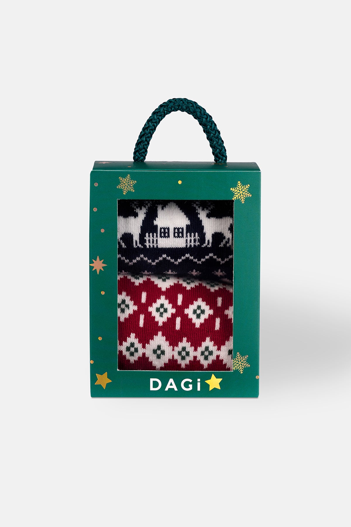 KADIN 2'Lİ EV DESENLİ ÇORAP