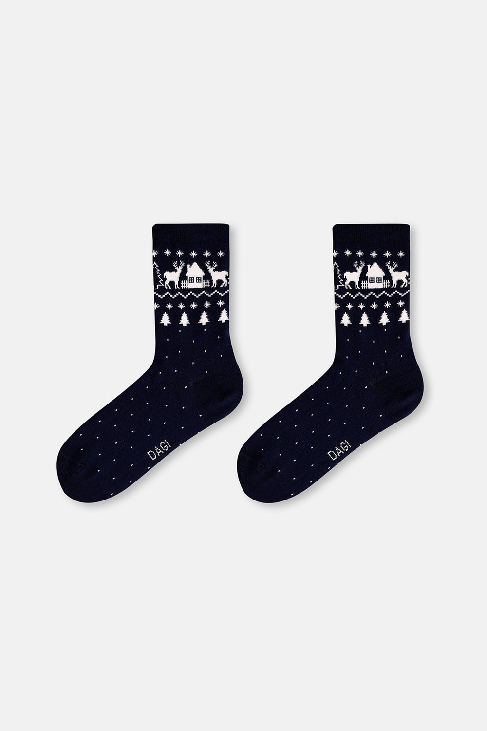 KADIN 2'Lİ EV DESENLİ ÇORAP