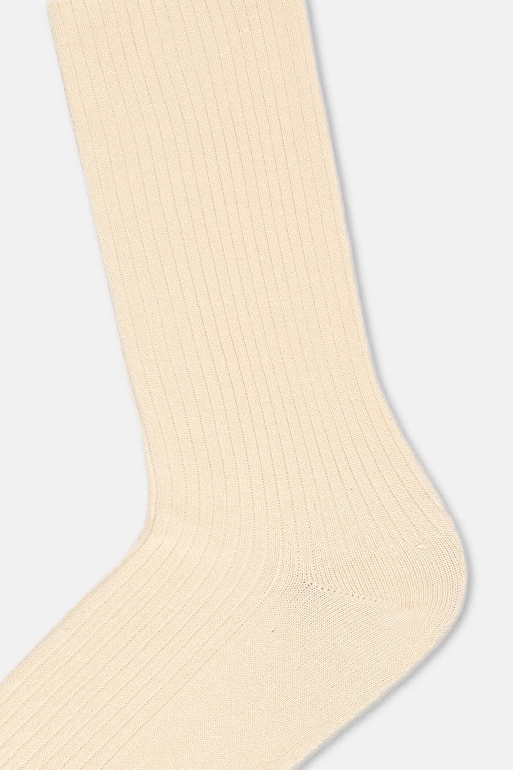 Ekru-Kahverengi Kadın 2'li Rib Bambu Çorap