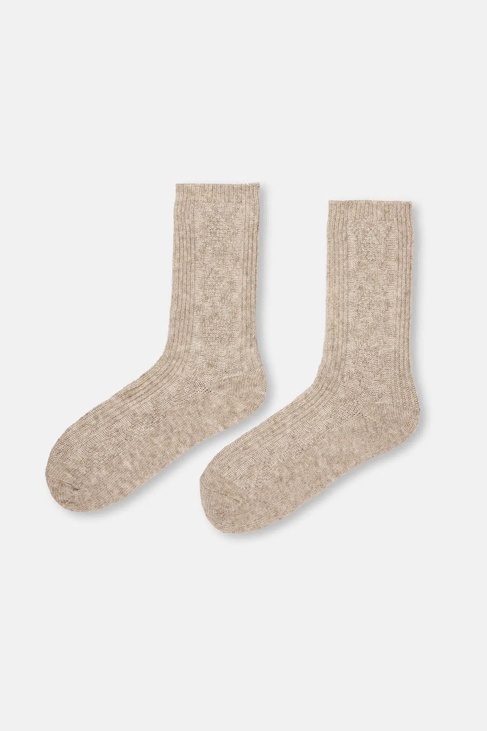 KADIN ÖRGÜ DESENLİ COSY ÇORAP