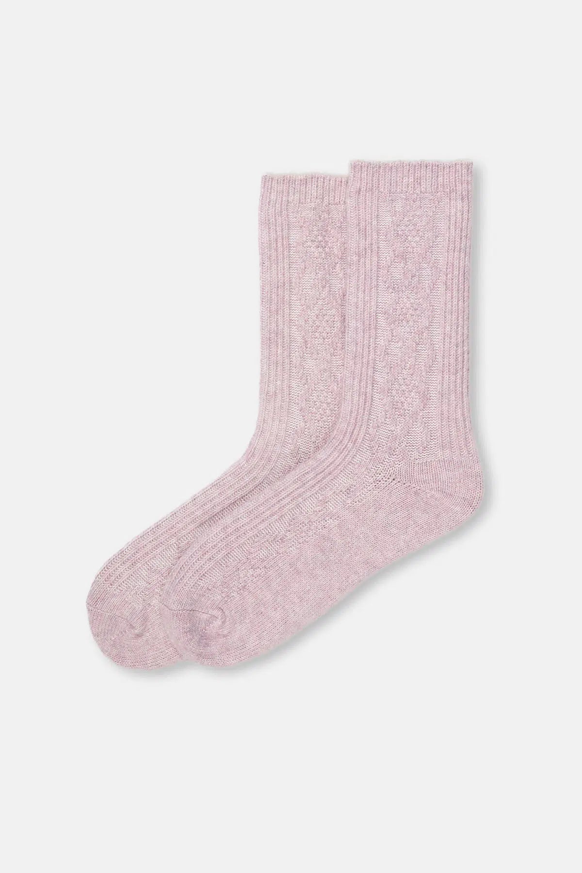 KADIN ÖRGÜ DESENLİ COSY ÇORAP