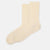 Krem Kadın Örgü Desen Bambu Çorap