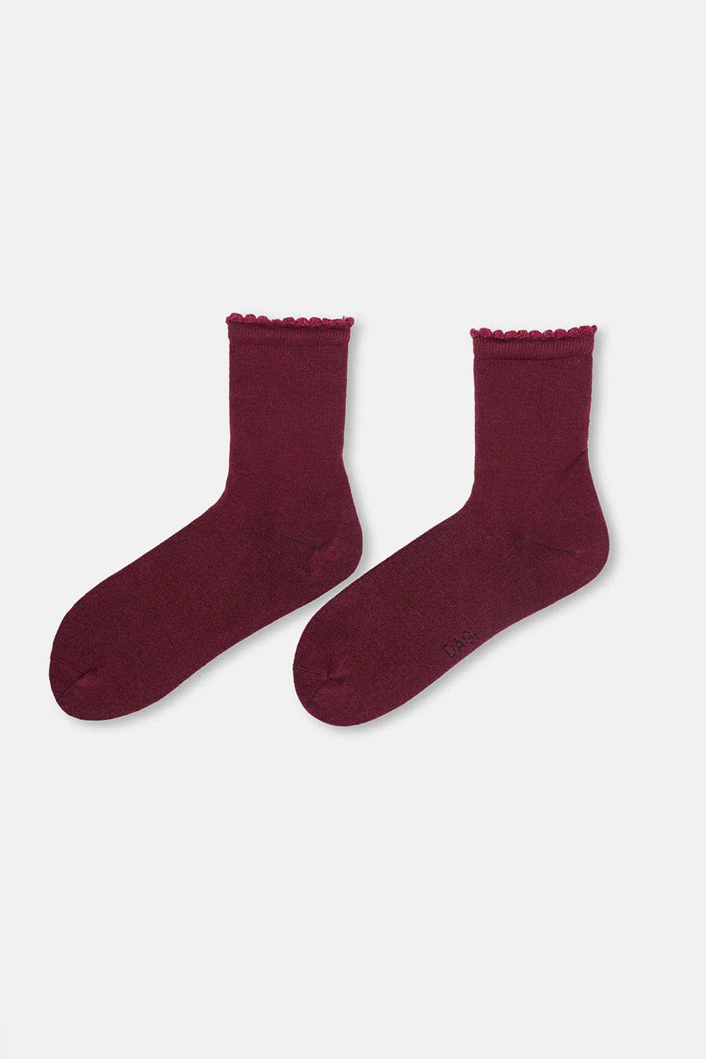 Bordo Kadın Sim Lastikli Bambu Çorap