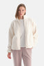 Ekru Kadın Ön Cepli Çıtçıtlı Mont