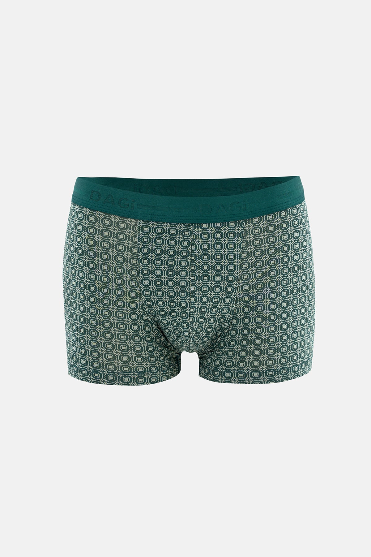 Yeşil 2'li Desenli Pamuk Boxer
