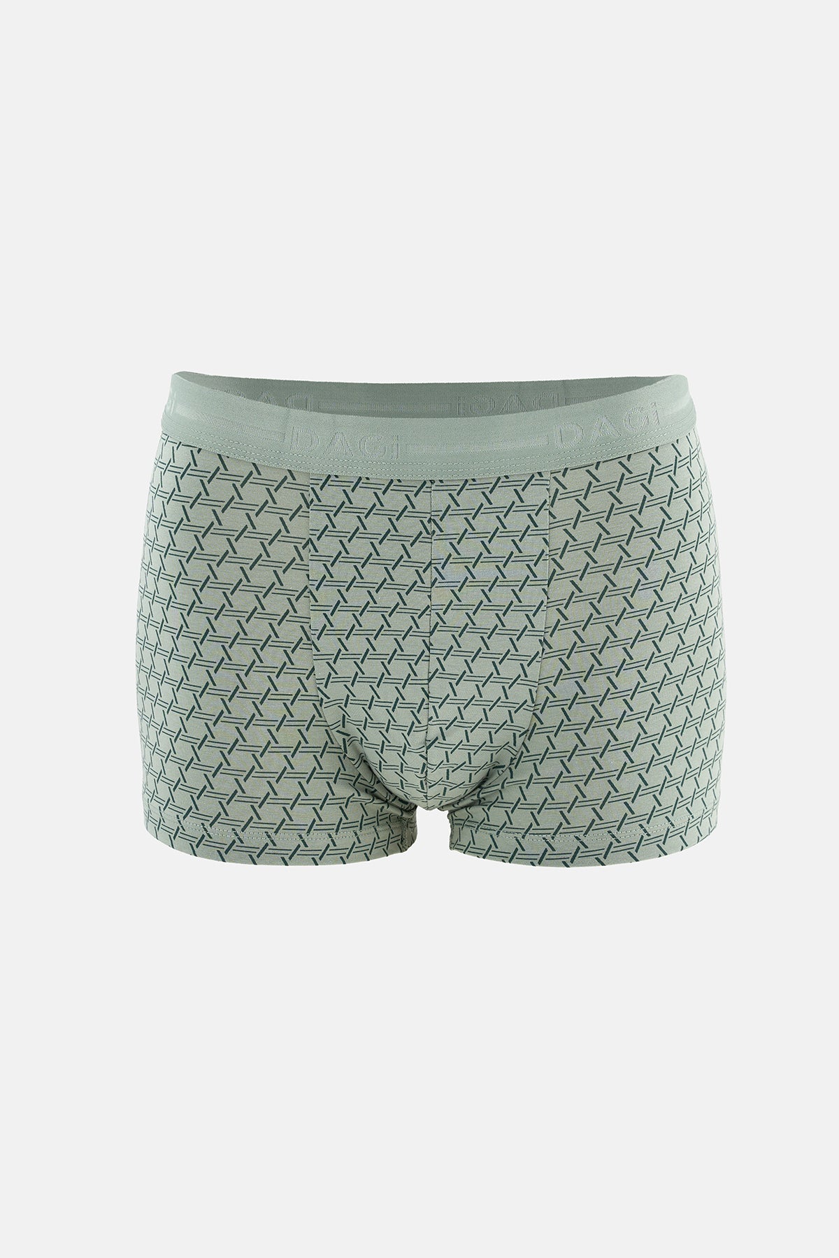 Açık Yeşil 3'lü Desenli Pamuk Boxer