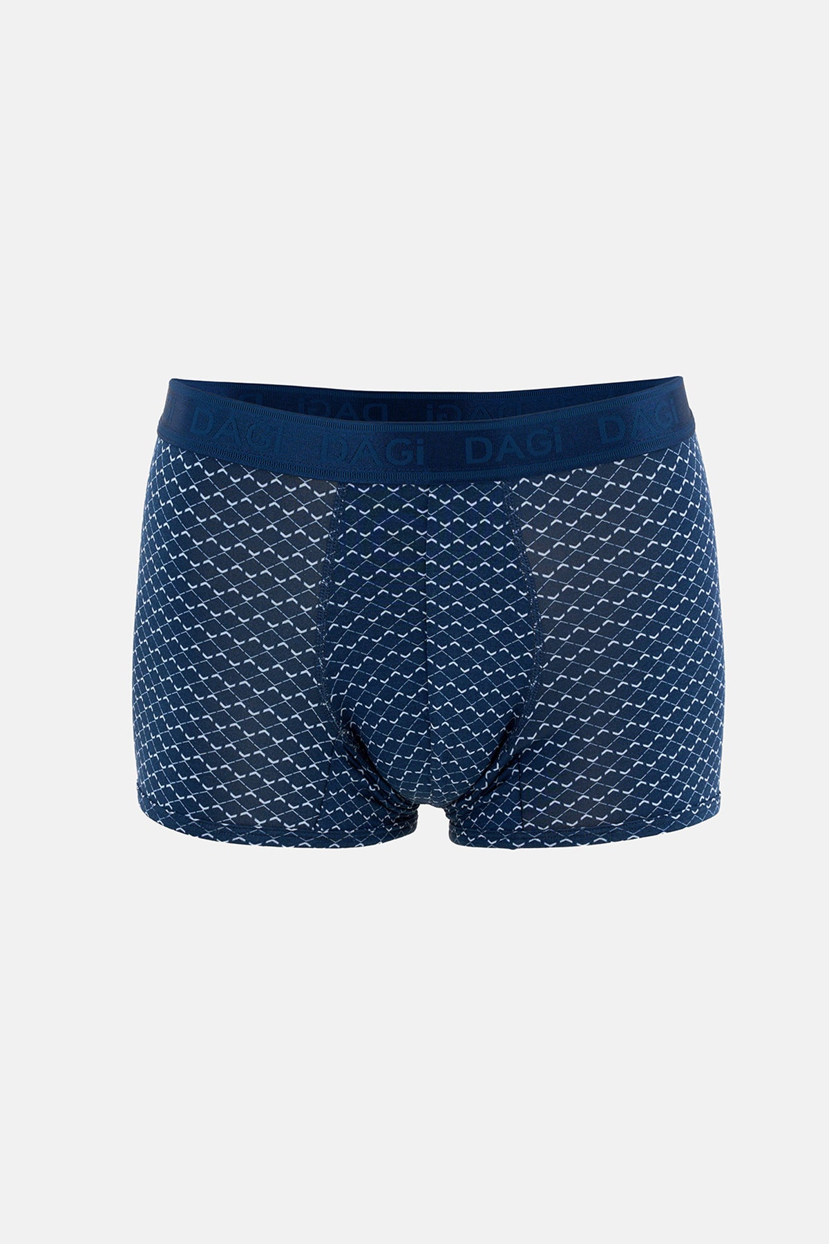 Açık Mavi-Mavi 3'lü Desenli Micro Modal Boxer