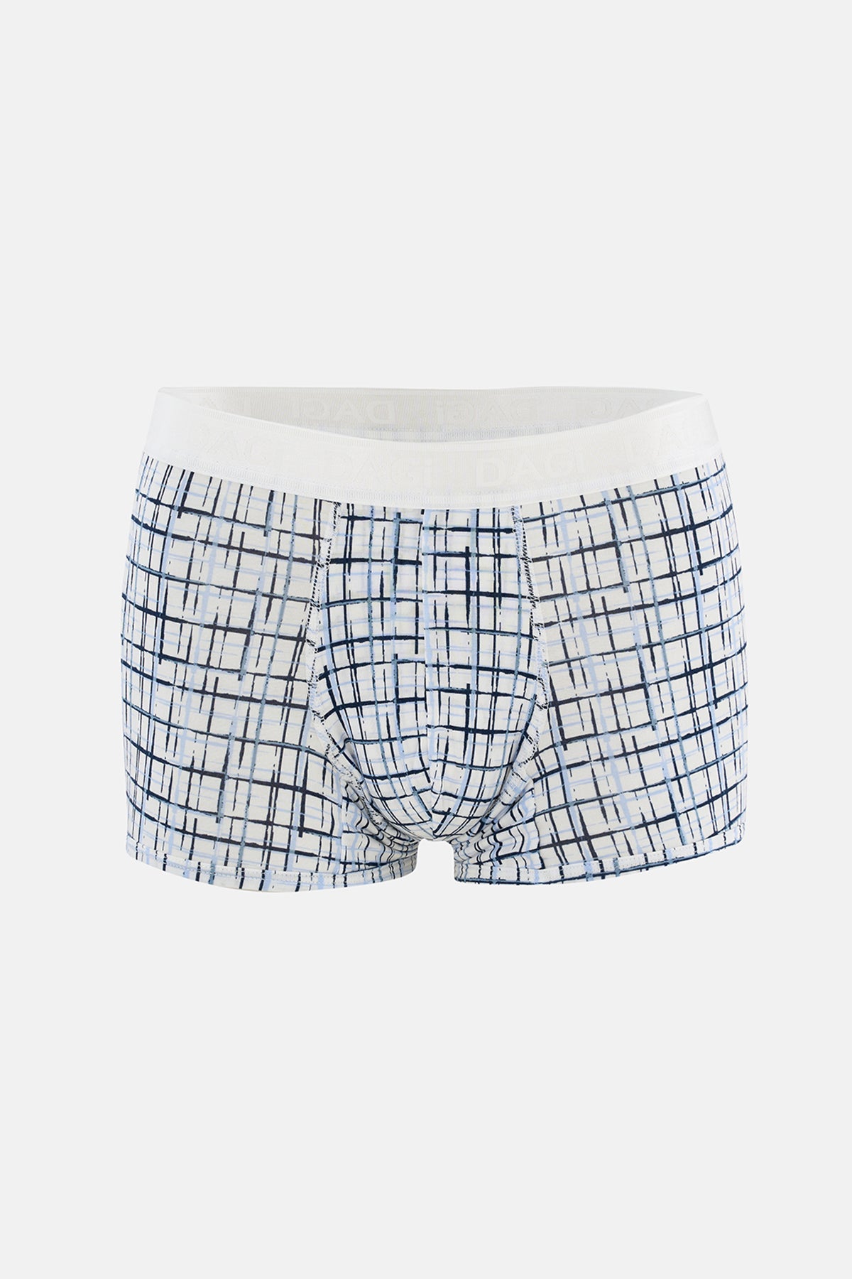 Açık Mavi-Mavi 3'lü Desenli Micro Modal Boxer