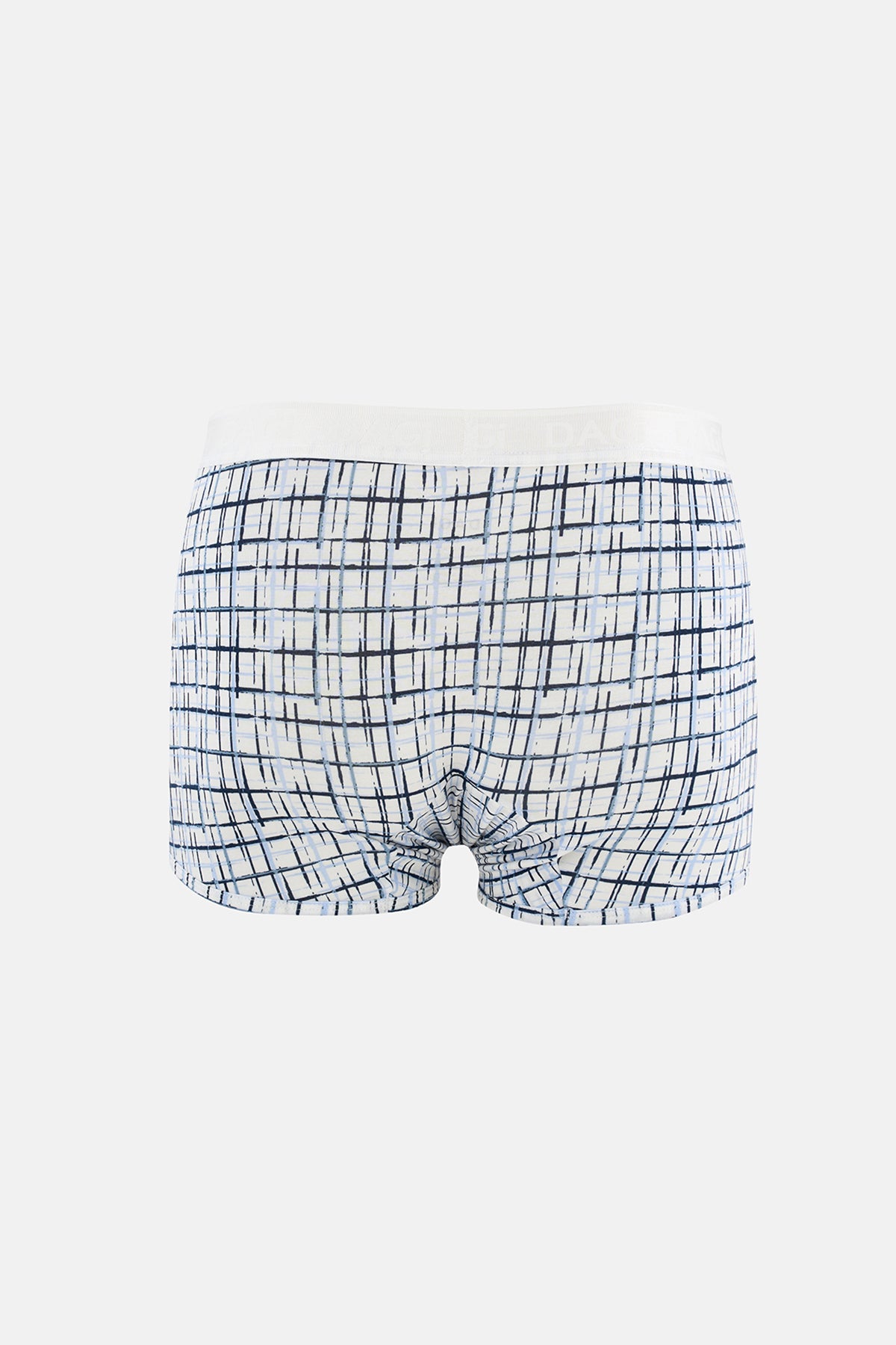 Açık Mavi-Mavi 3'lü Desenli Micro Modal Boxer