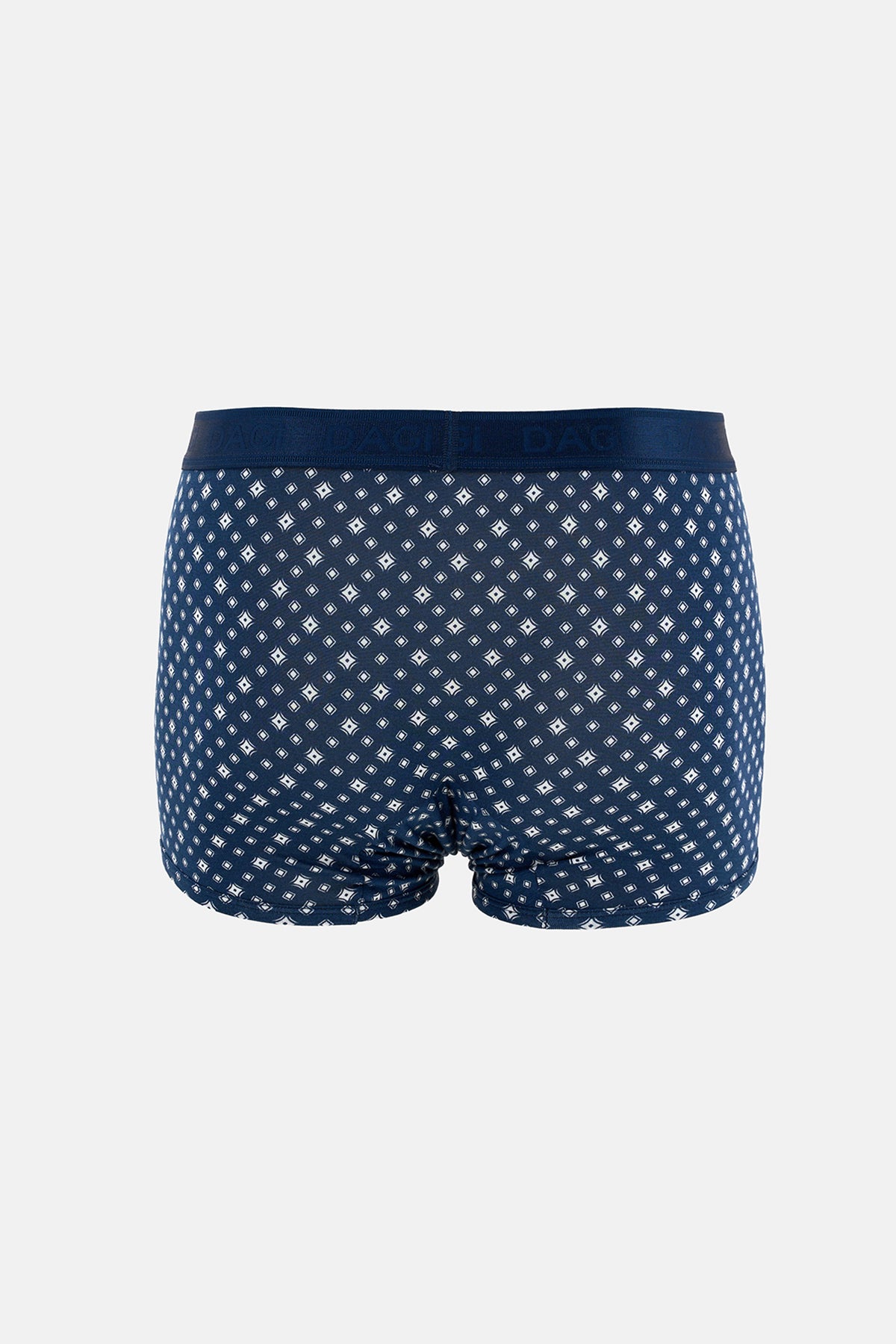 Mavi 3'lü Desenli Micro Modal Boxer