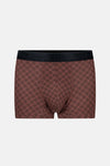 Kahverengi Desenli Micro Modal Boxer