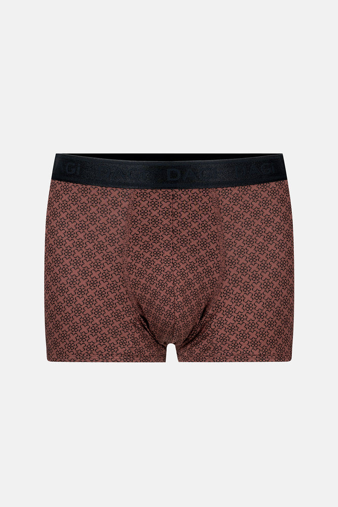 Kahverengi Desenli Micro Modal Boxer