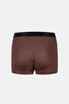 Kahverengi Desenli Micro Modal Boxer