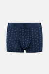 Lacivert-Mavi 3'lü Desenli Micro Modal Boxer