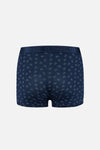 Lacivert-Mavi 3'lü Desenli Micro Modal Boxer