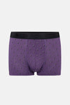 Mor-Siyah 2'li Desenli Micro Modal Boxer