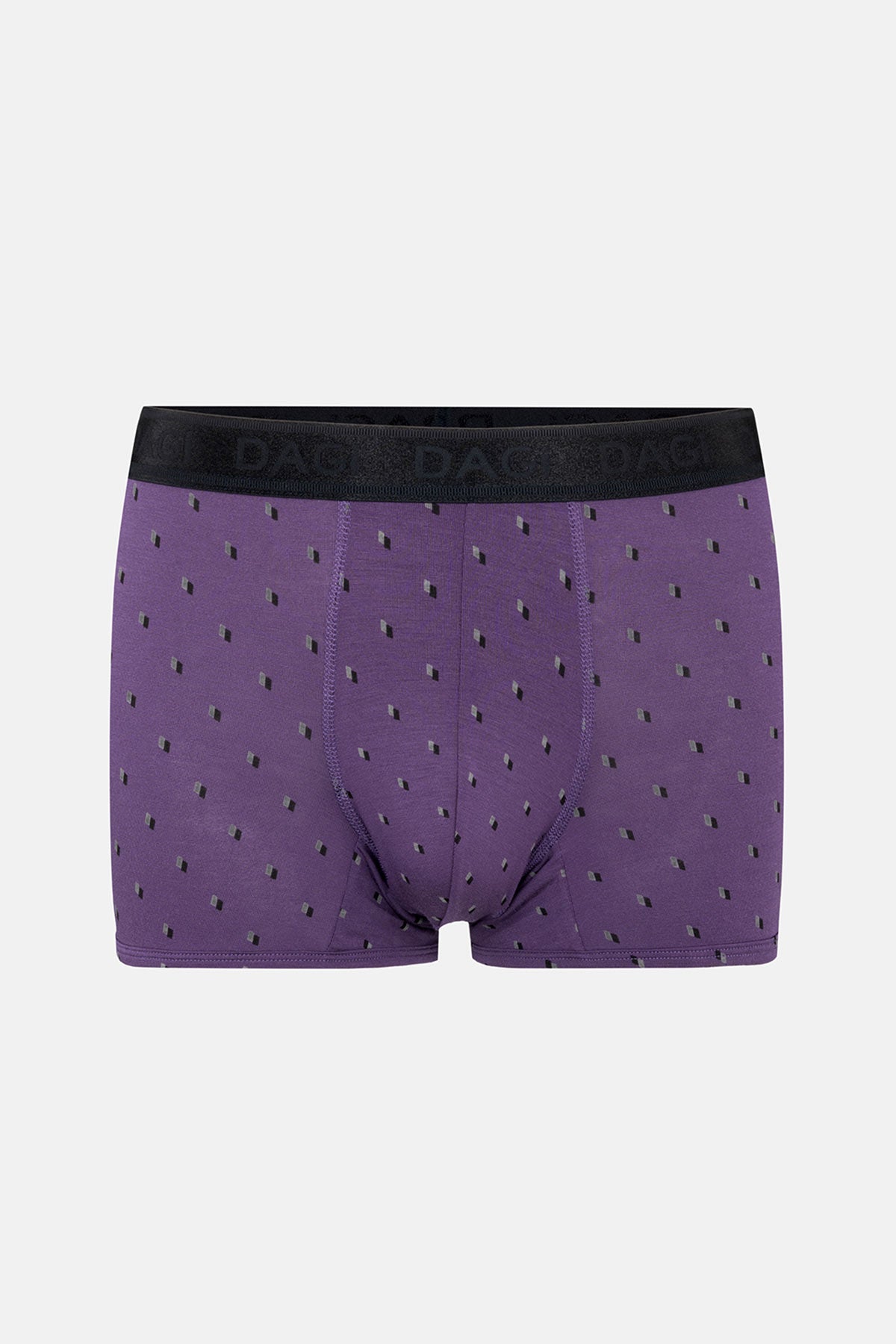 Mor-Siyah 2'li Desenli Micro Modal Boxer
