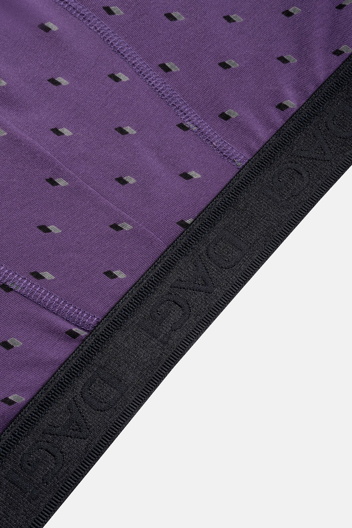 Mor-Siyah 2'li Desenli Micro Modal Boxer