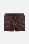 Bordo-Kahve 3'lü Desenli Micro Modal Boxer