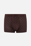Siyah-Mocha 3'lü Desenli Micro Modal Boxer