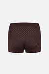 Siyah-Mocha 3'lü Desenli Micro Modal Boxer