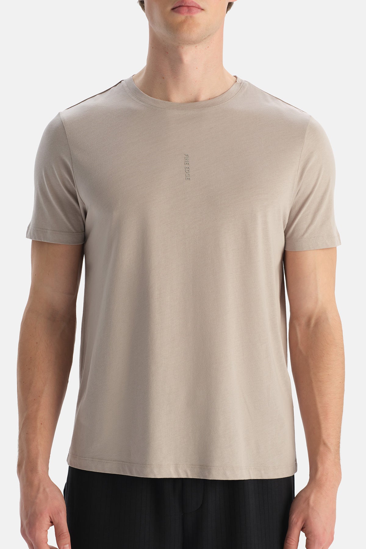 Taş Bisiklet Yaka Baskılı Tişört