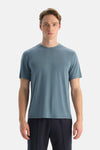 Açık Mavi Bisiklet Yaka Modal Karışımlı Suprem Tişört