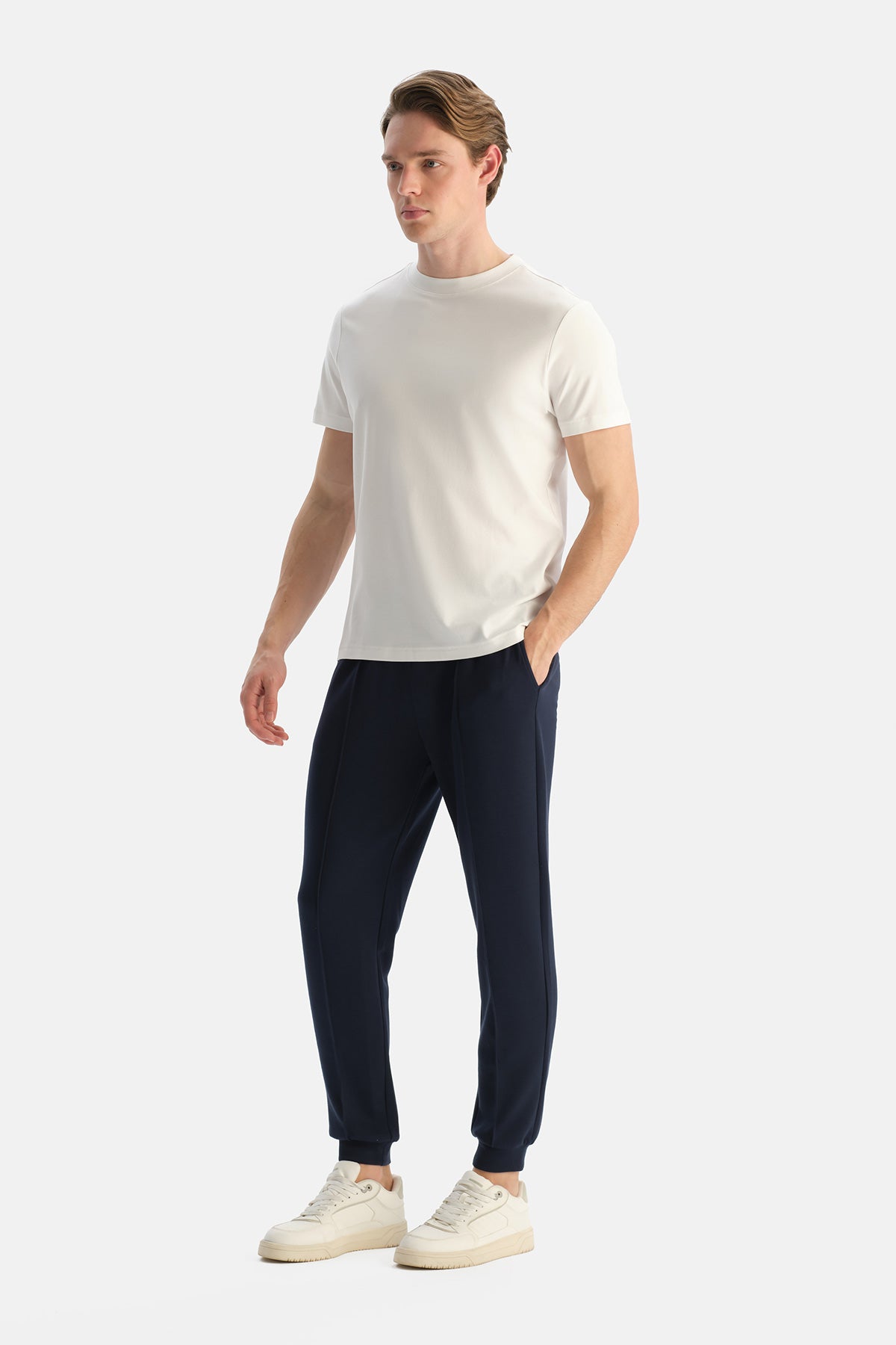 Lacivert Nervürlü Jogger Pantolon