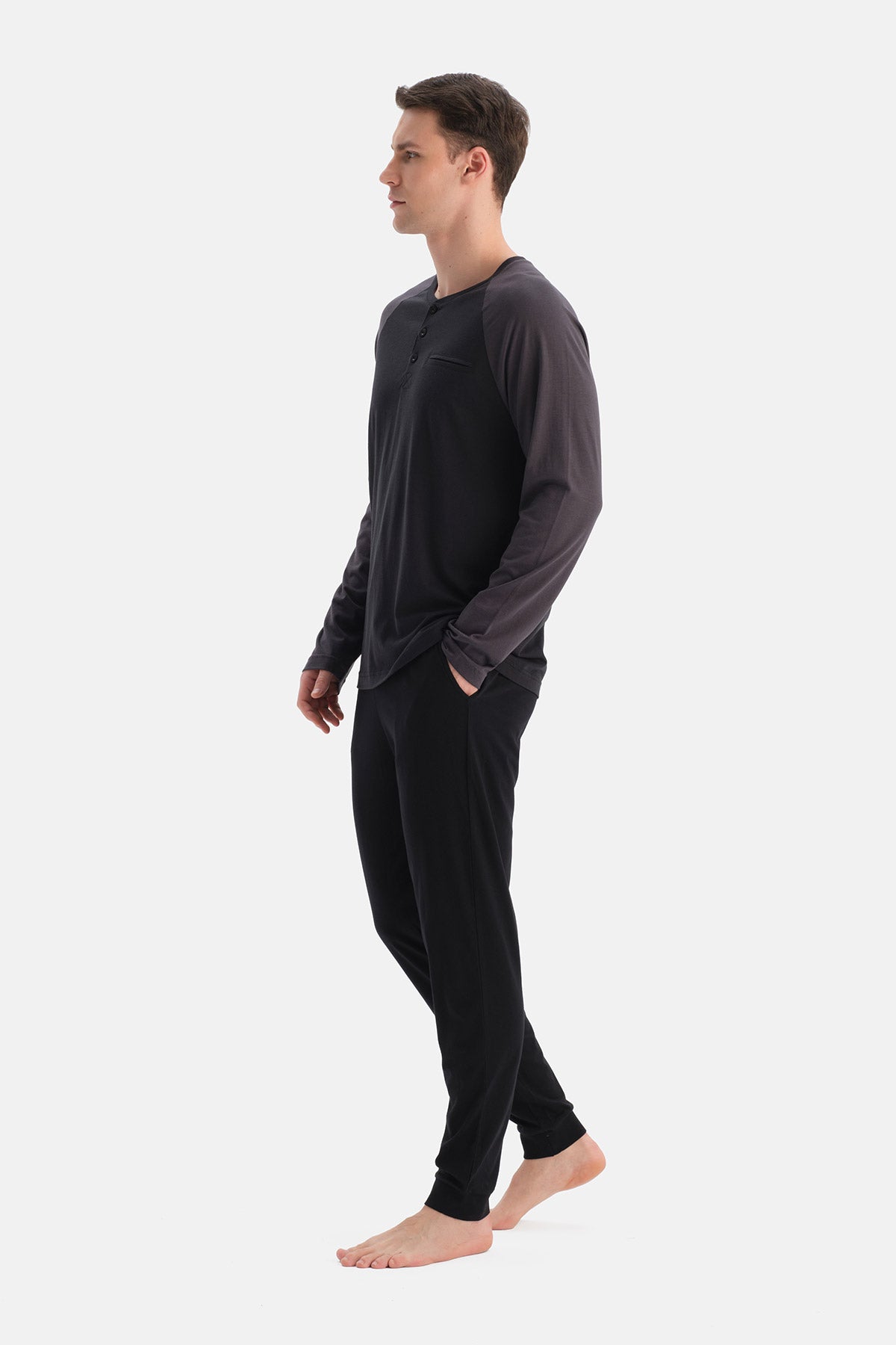 REGLAN KOLLU PAMUK MODAL TİŞÖRT PANTOLON TAKIM