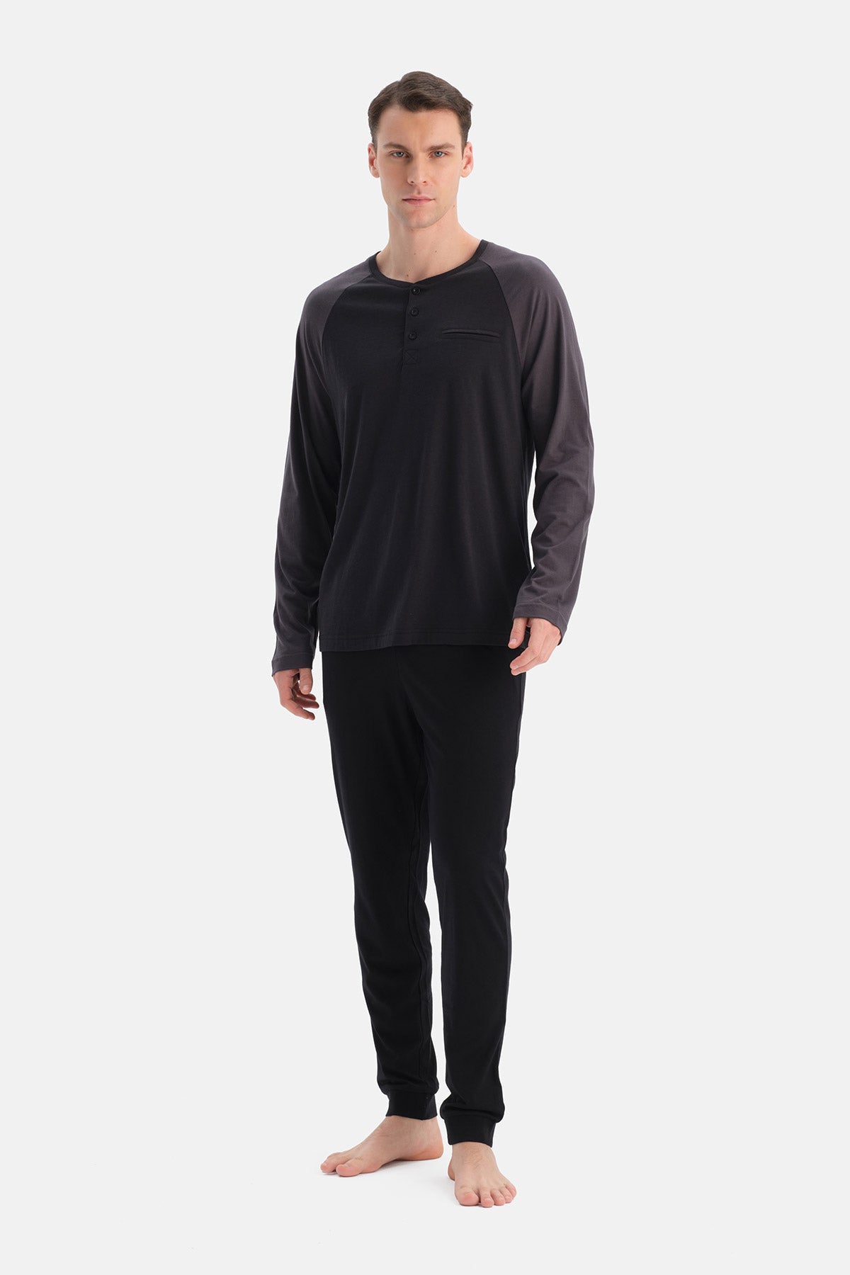 REGLAN KOLLU PAMUK MODAL TİŞÖRT PANTOLON TAKIM