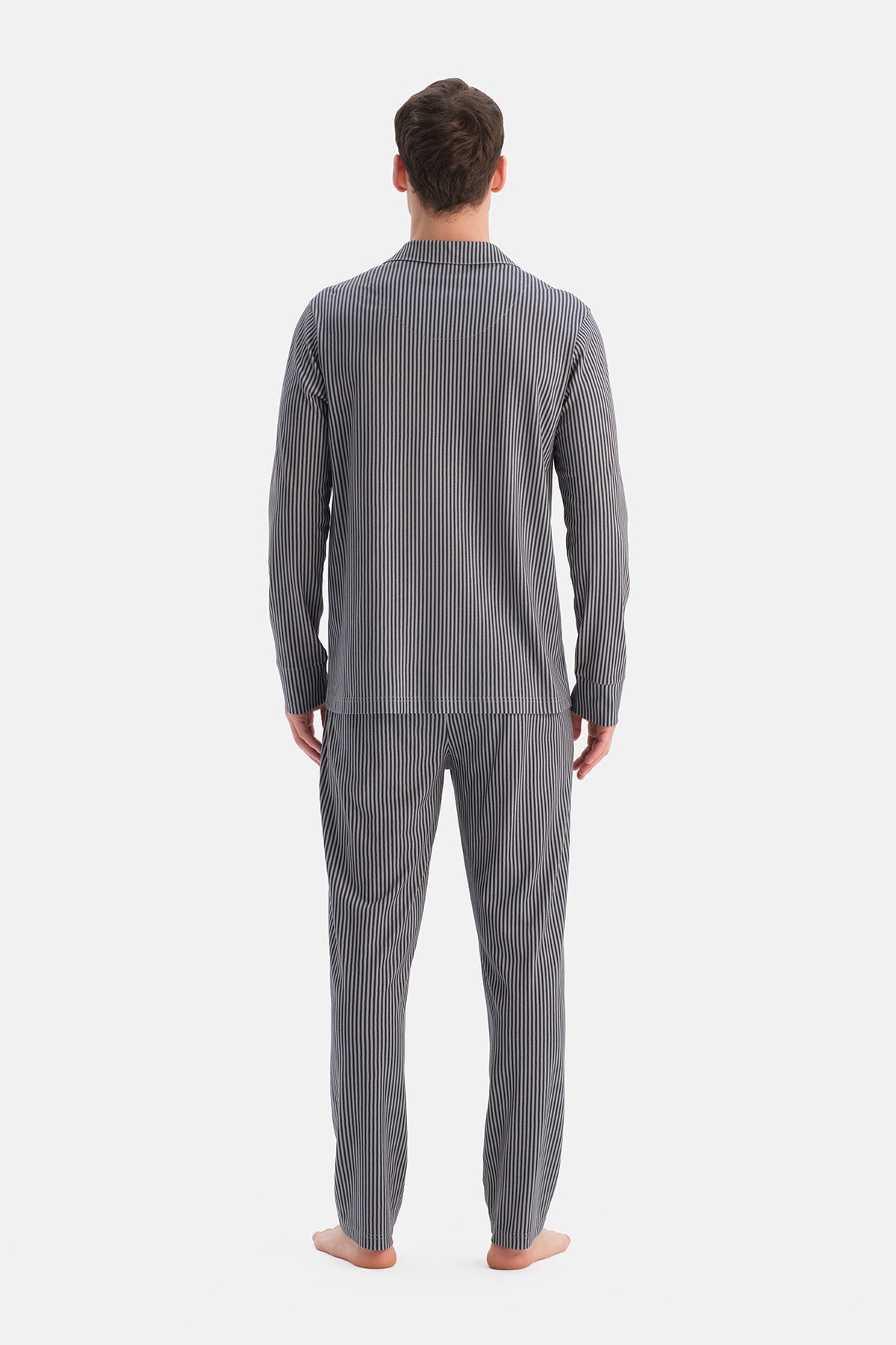 ÇİZGİLİ PAMUK MODAL GÖMLEK PANTOLON TAKIM