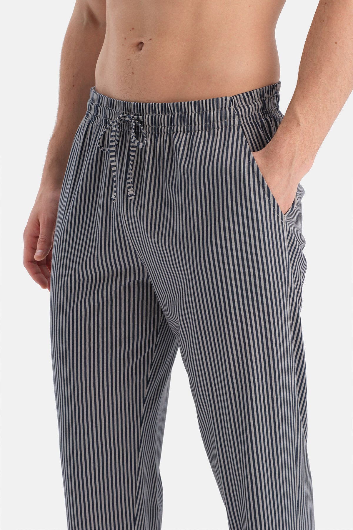 ÇİZGİLİ PAMUK MODAL GÖMLEK PANTOLON TAKIM