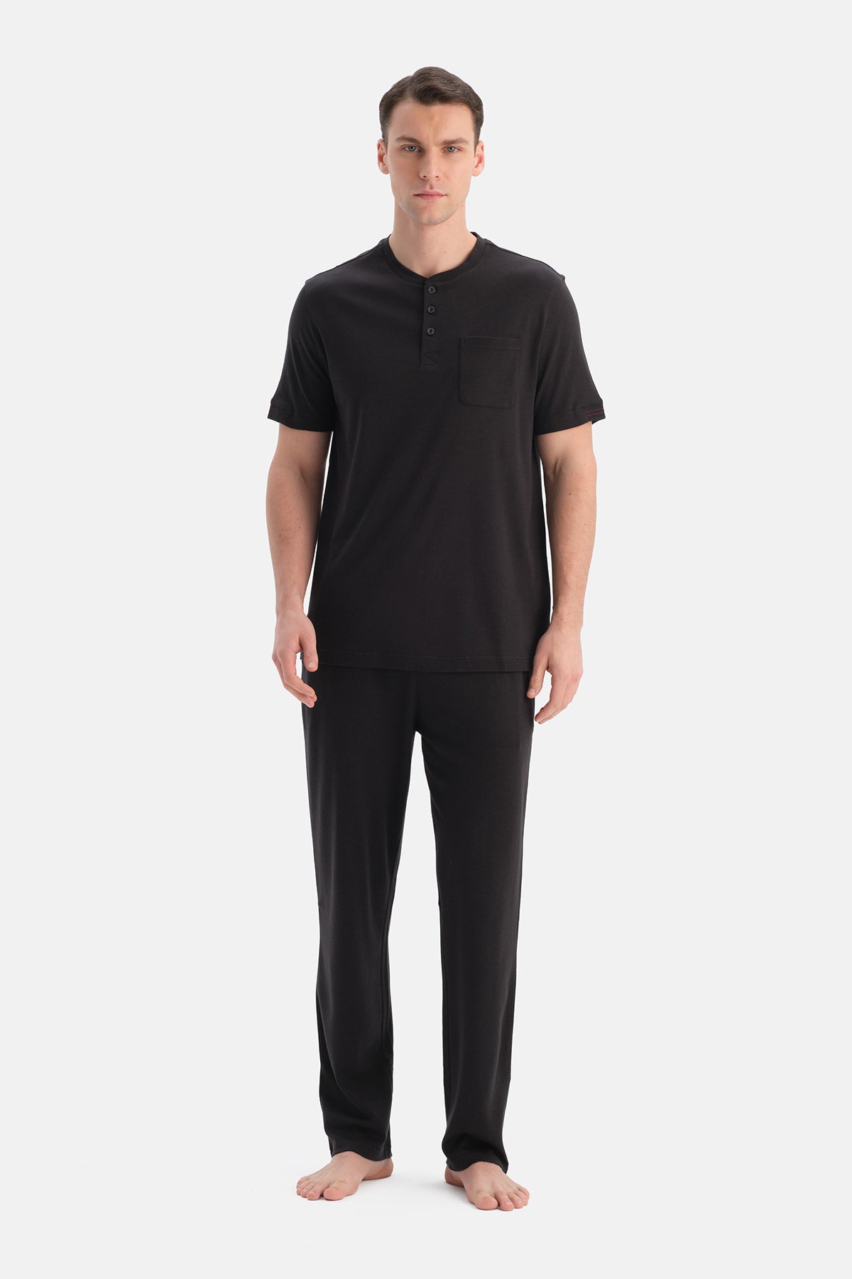 KISA KOLLU PAMUK MODAL İNTERLOK TİŞÖRT PANTOLON TAKIM