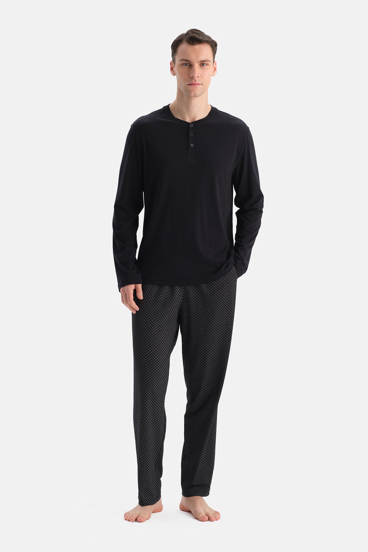 UZUN KOLLU PAMUK MODAL TİŞÖRT PANTOLON TAKIM