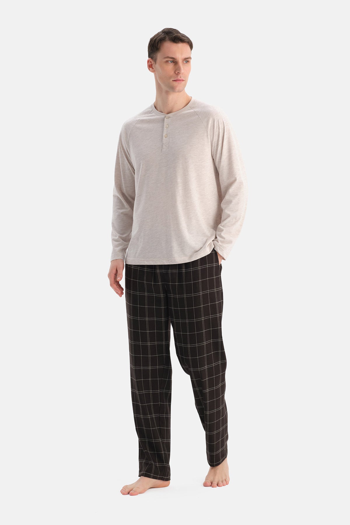 REGLAN KOLLU PATLI TİŞÖRT PANTOLON TAKIM