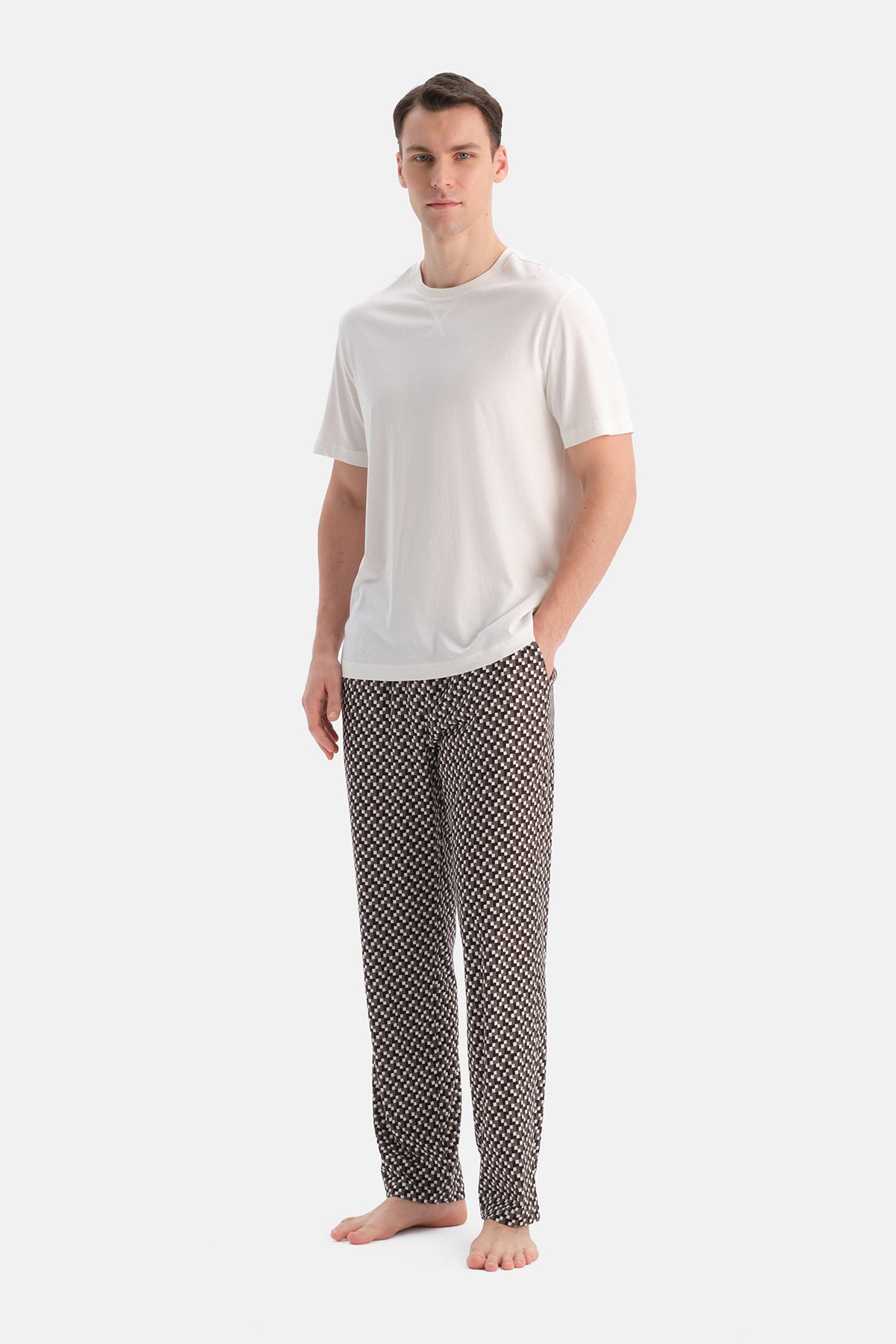 KISA KOLLU PAMUK MODAL TİŞÖRT PANTOLON TAKIM