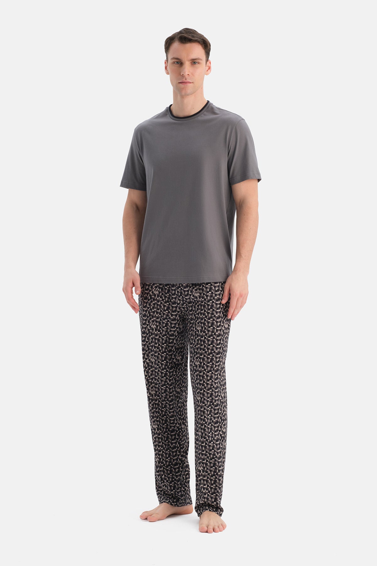 KISA KOLLU PAMUK MODAL TİŞÖRT PANTOLON TAKIM