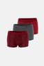 Kırmızı-Siyah 4210 3'lü Desenli Micro Modal Boxer