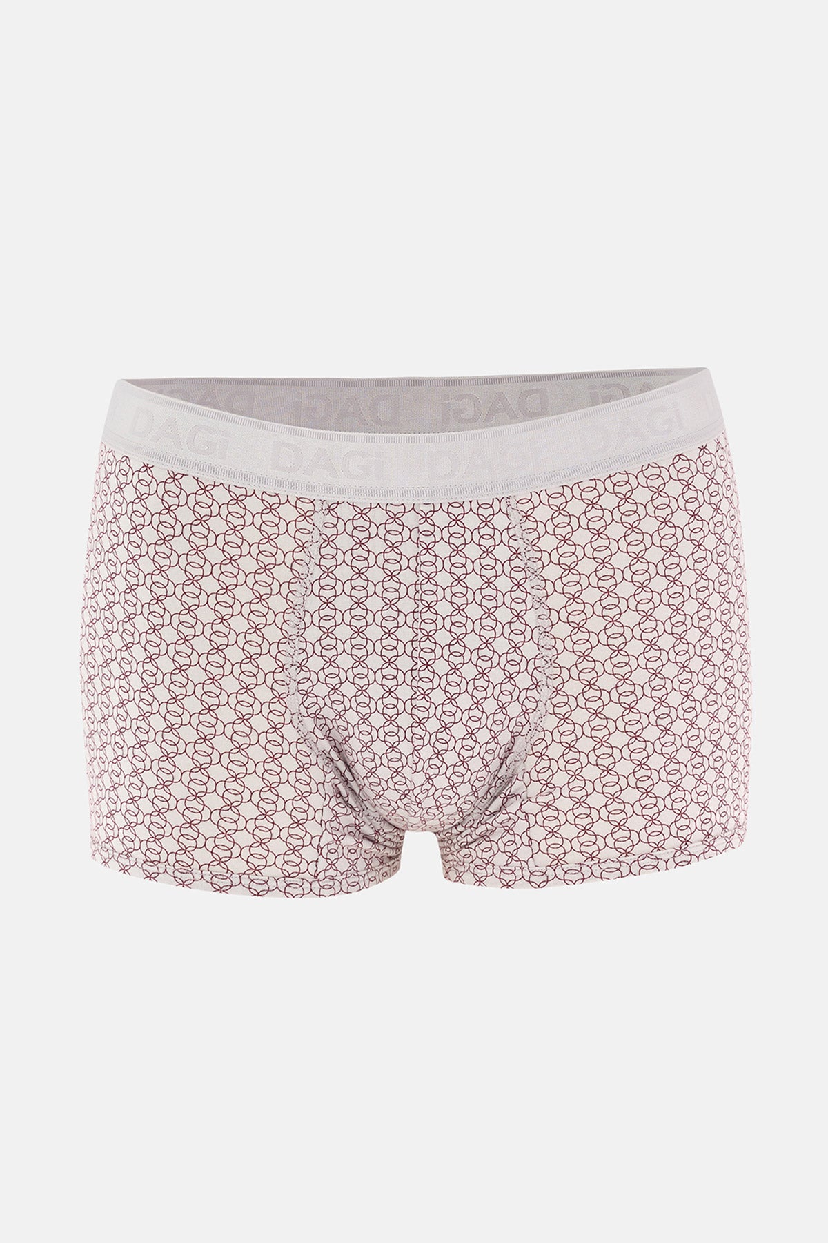 Gri-Kırmıxı 4210 3'lü Desenli Micro Modal Boxer