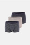 ANTRASİT-GRİ 4210 3'lü Desenli Micro Modal Boxer
