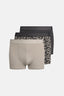 ANTRASİT-GRİ 3'lu Desenli Pamuk Boxer