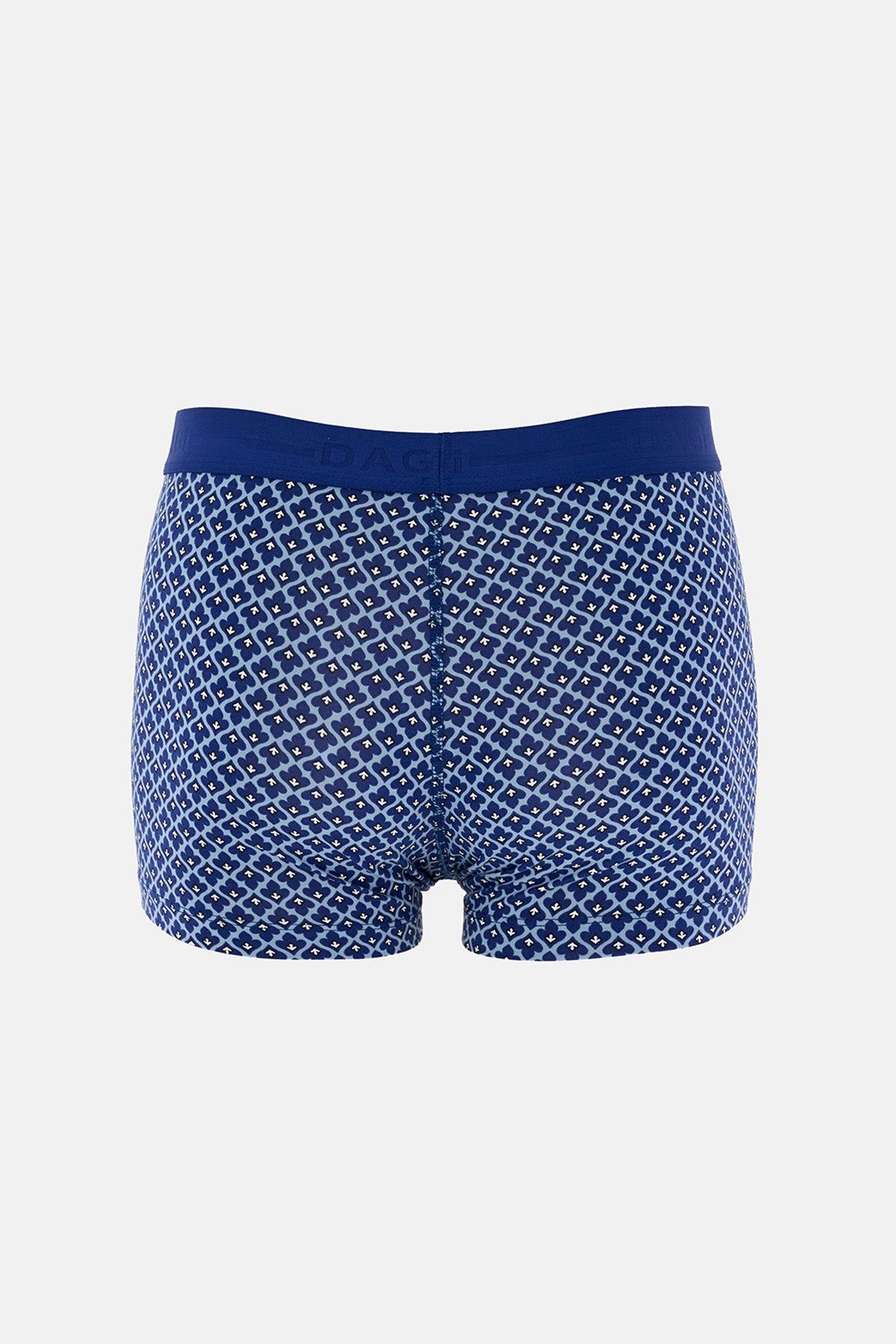 Açık Mavi-Lacivert 5210 3'lü Desenli Pamuk Boxer