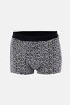 Siyah 5210 2'li Desenli Pamuk Boxer