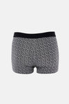 Siyah 5210 2'li Desenli Pamuk Boxer